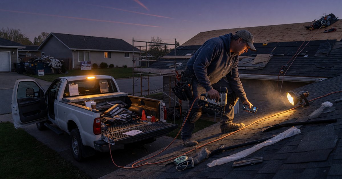 Editorial photo, roofing contractor context: What a Missed Call Actually Costs a Roofer in 2026 (the math, with our field numbers)