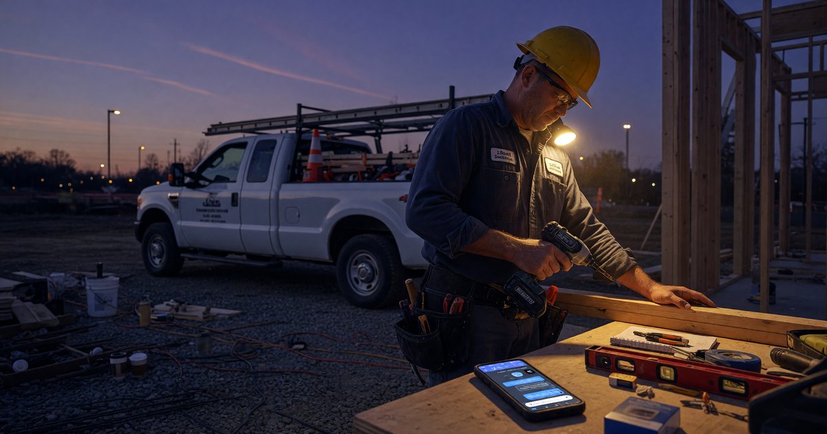 Editorial photo, contractor tradesman context: 5 Questions Charlotte Business Owners Ask Us About AI (Honest Answers)