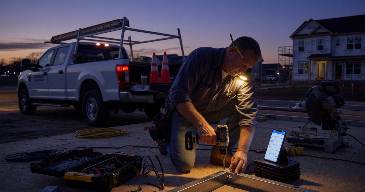 Editorial photo, contractor tradesman context: Charlotte Edition: Is AI Recommending Charlotte Businesses Yet? (links B0, C0)